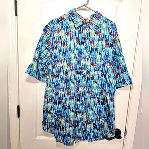 Robert Graham Men's Short Sleeve Buttondown 2XLT